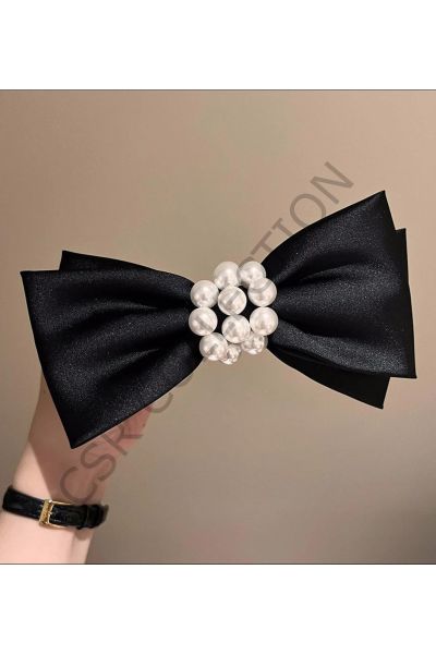 Cam Inci Çift Fiyonk Ipek Saten Fiyonk Toka