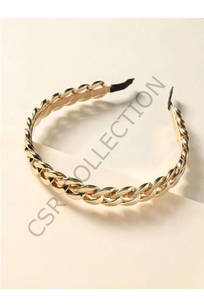 Metal Zincir Model Gold Taç