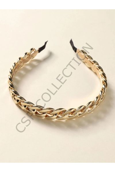 Metal Zincir Model Gold Taç
