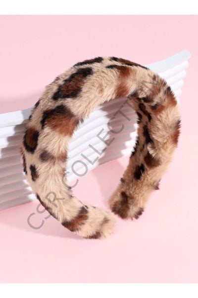 Leopar Peluş Taç