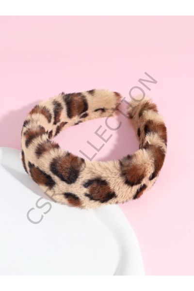Leopar Peluş Taç