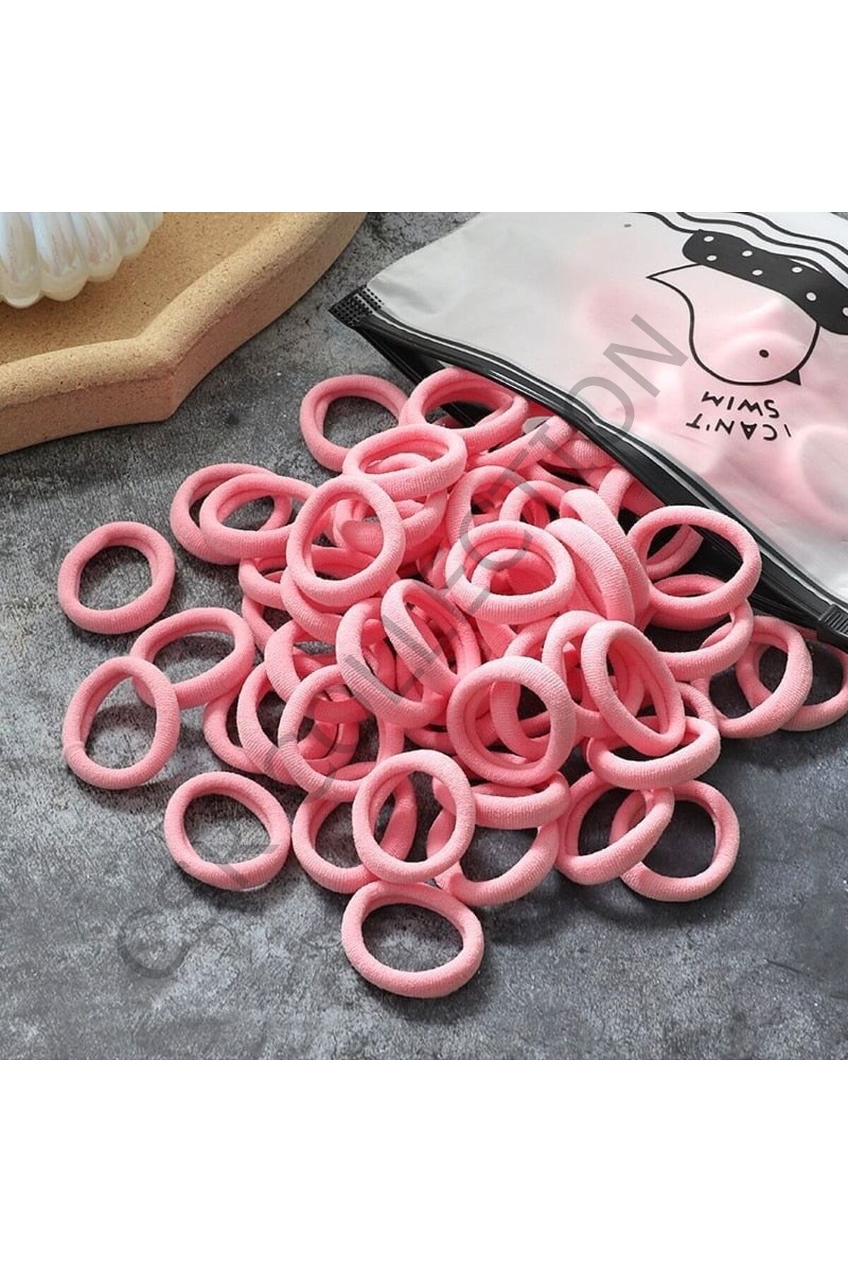 50 Adet Lastik Toka pembe - Tek Ebat