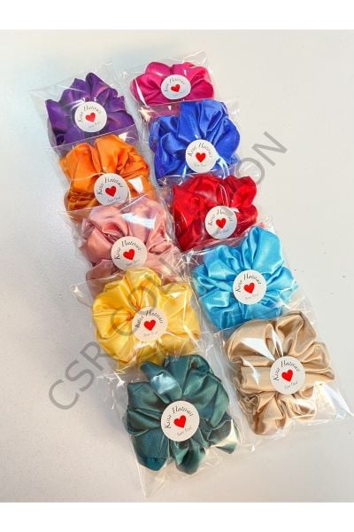10'lu Paketli Renkli Hediye Kına Hatırası Simit Saç Tokası