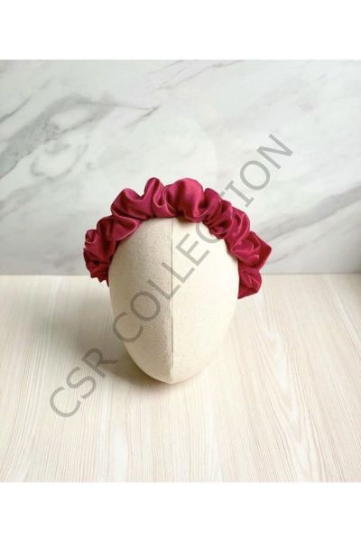 Saten Lastikli Bebek Bandanası