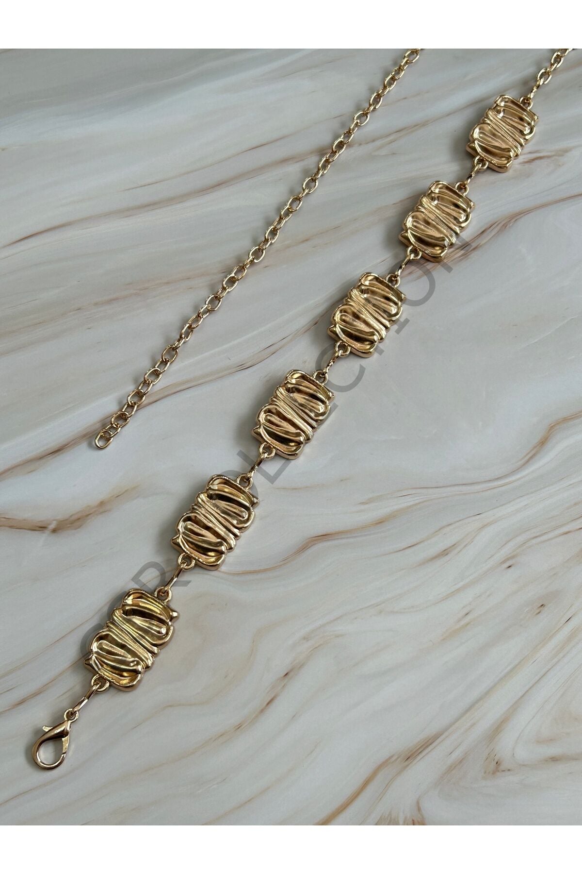 Büzgü figürlü Vücut & Bel & Elbise & Pantolon & Etek Zincir Kemer gold büzgü - 110 CM