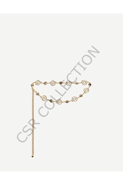 Gold Desen Detaylı Vücut & Bel & Elbise & Pantolon & Etek Zincir Kemeri Gold Spiral - 100 cm