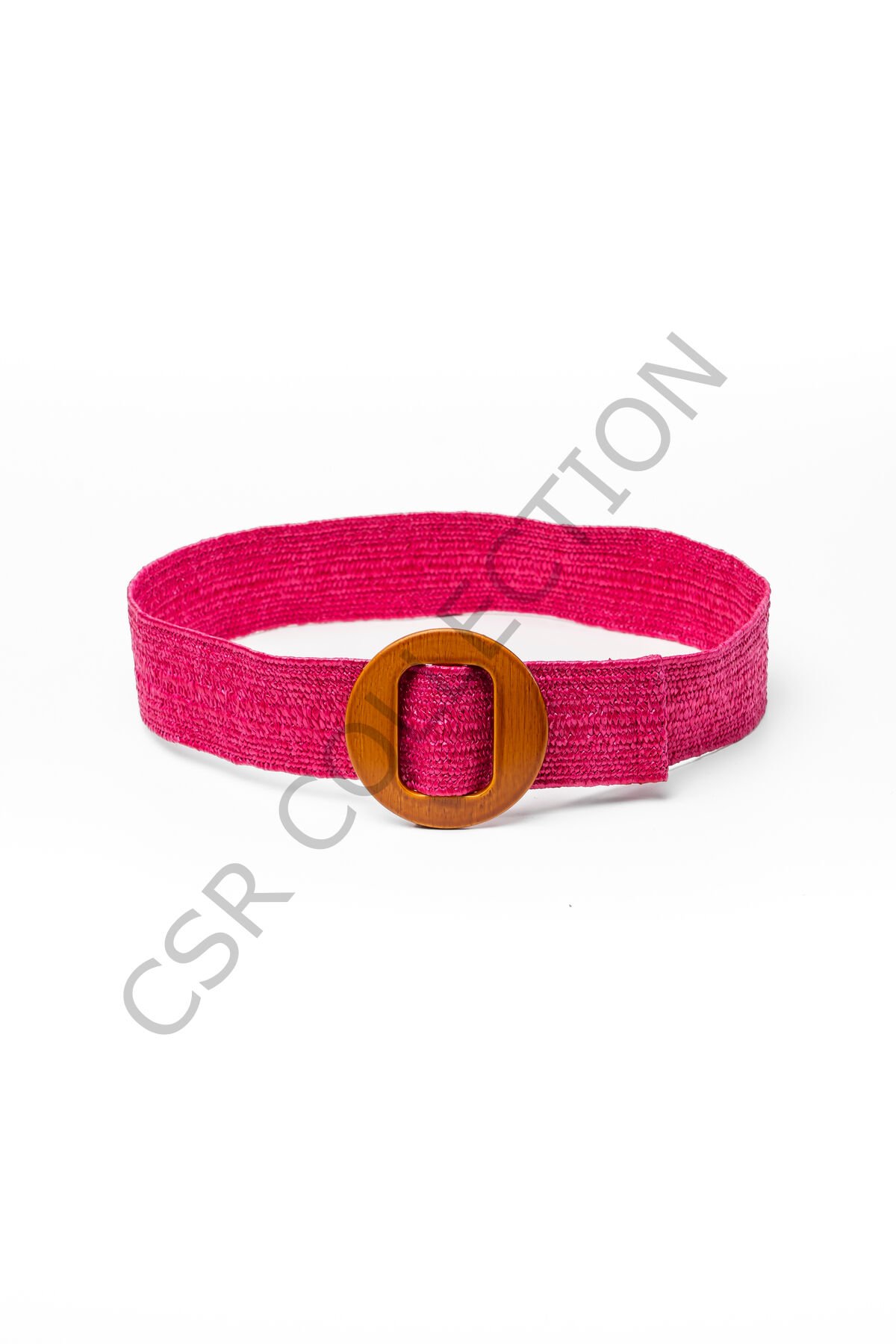 Likralı Hasır Kemer Pembe - 100 cm