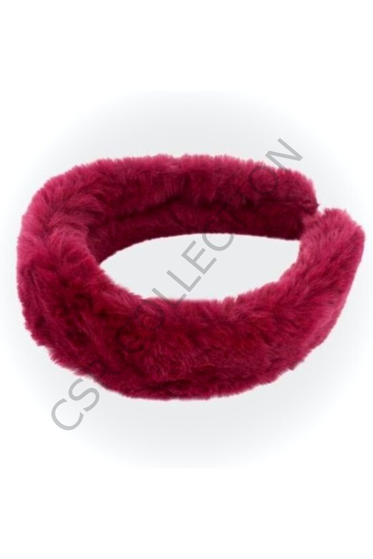 Bordo Tüylü Peluş Taç