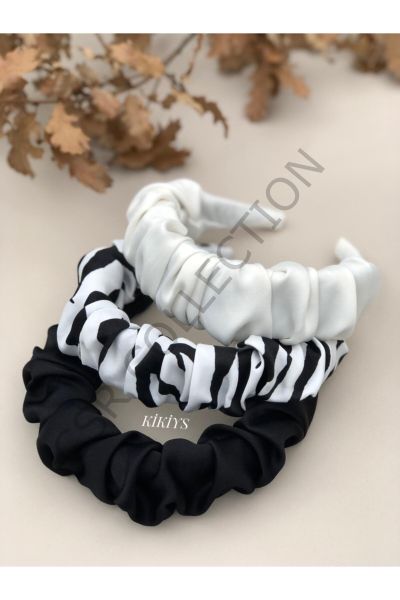 Siyah Beyaz Zebra Taç Seti