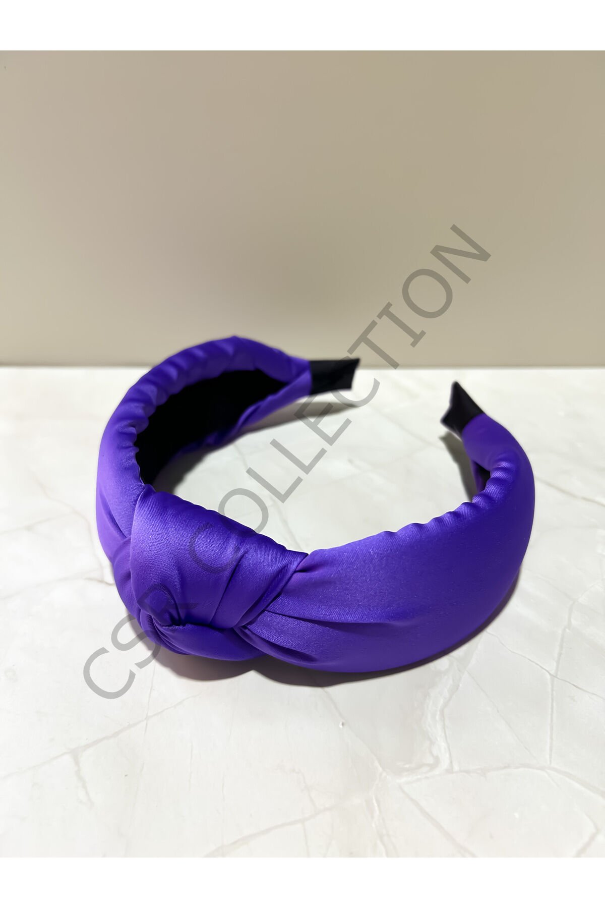saten düğüm taç Mor