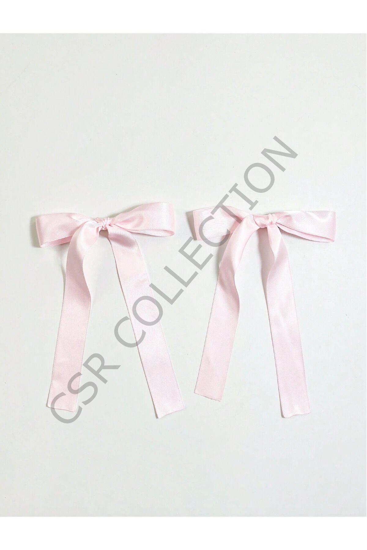 2 adet saten pens fiyonk toka Pembe - Tek Ebat