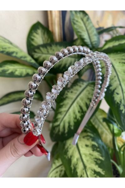 İncili ve Kristal Çift Sıralı Taç