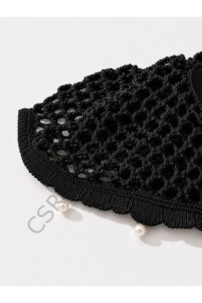 İncili File Örgü Bere El Örgüsü Yazlık Crochet Şapka / Bohem / Plaj Bere / Kadın Aksesuar