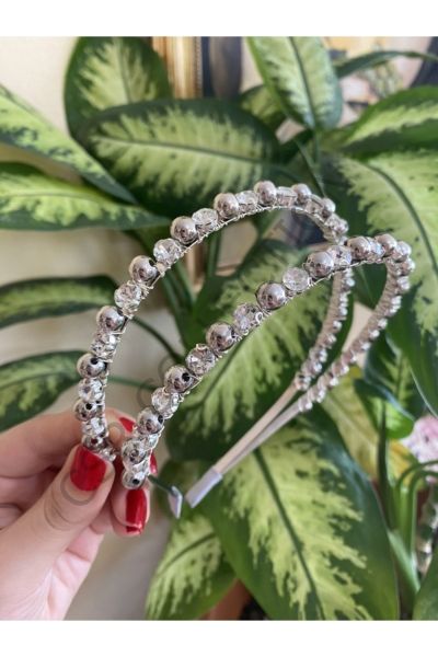 İncili ve Kristal Çift Sıralı Taç