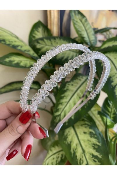 İncili ve Kristal Çift Sıralı Taç
