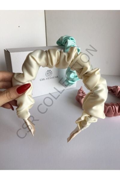 3lü Soft Saten Taç Seti
