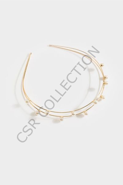 incili gold metal taç