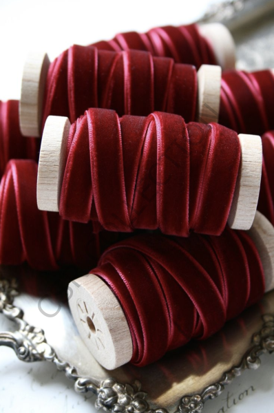2 metre 1 cmlik bordo kadife kurdele