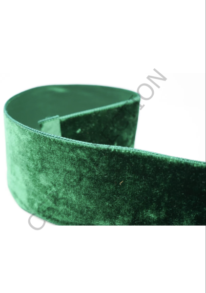 5 cmlik kadife kurdele yeşil