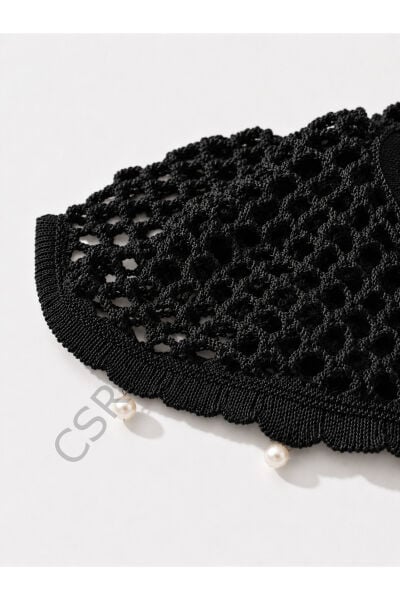İncili File Örgü Bere El Örgüsü Yazlık Crochet Şapka / Bohem / Plaj Bere / Kadın Aksesuar