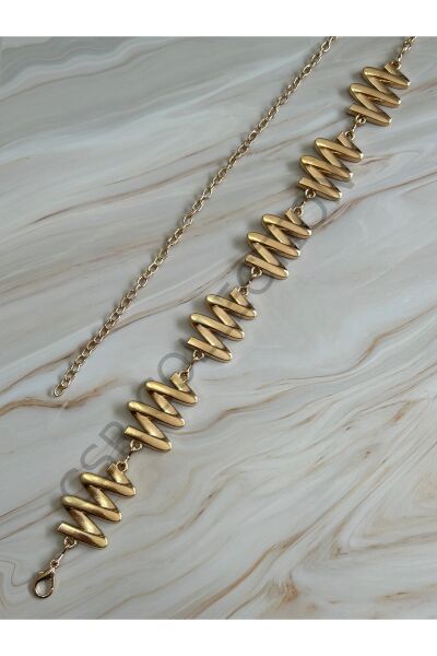 Zigzag figürlü Vücut & Bel & Elbise & Pantolon & Etek Zincir Kemer