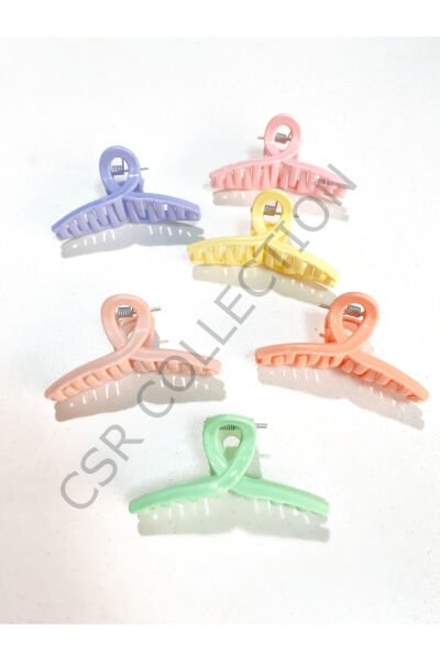 6lı mini mandal (6 cm) pembeli - Tek Ebat