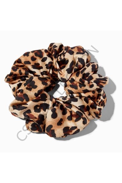 Büyük boy leopar saten toka