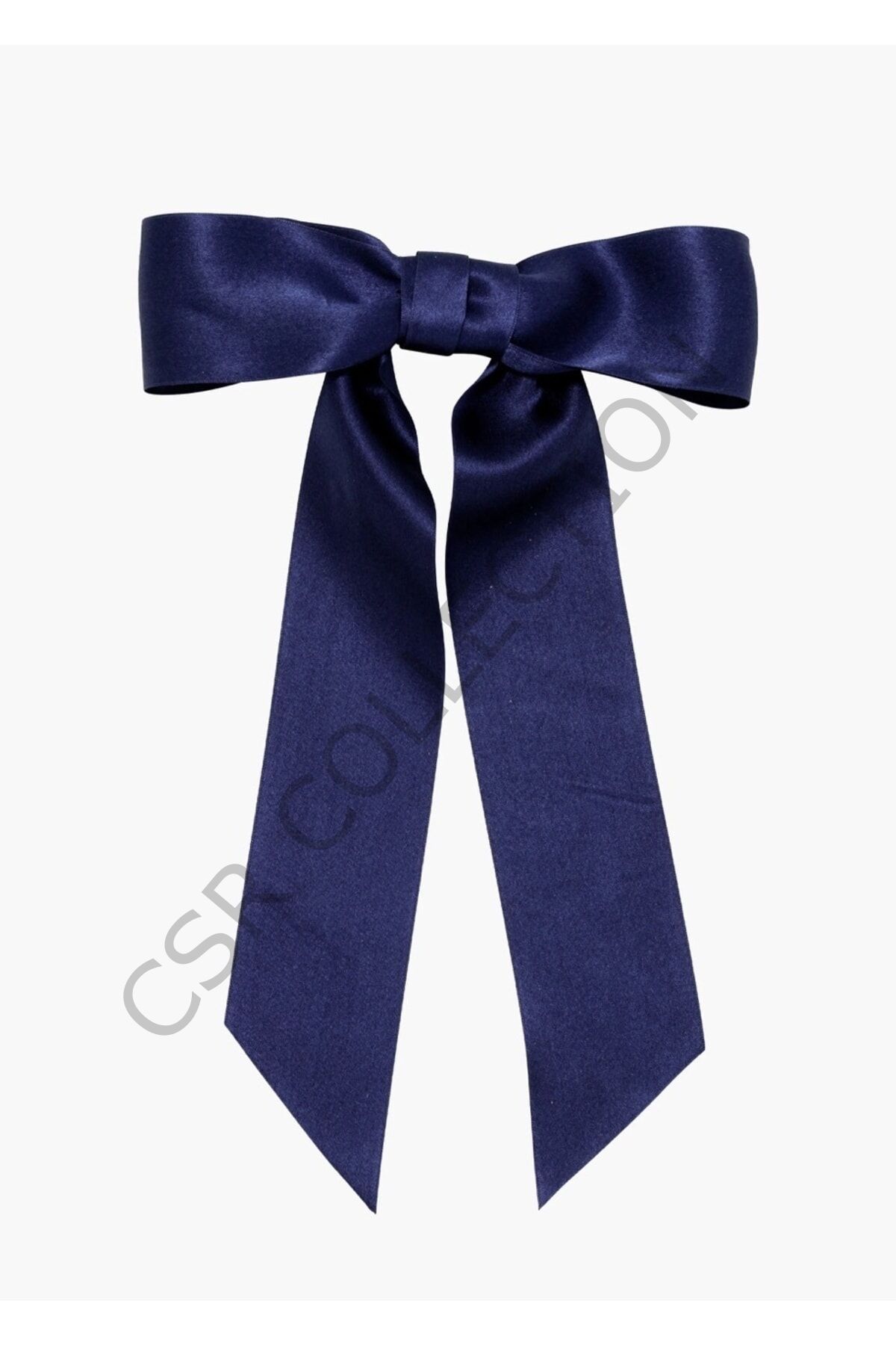 Gerçek Ipek Saten Fiyonk Toka navy - Tek Ebat