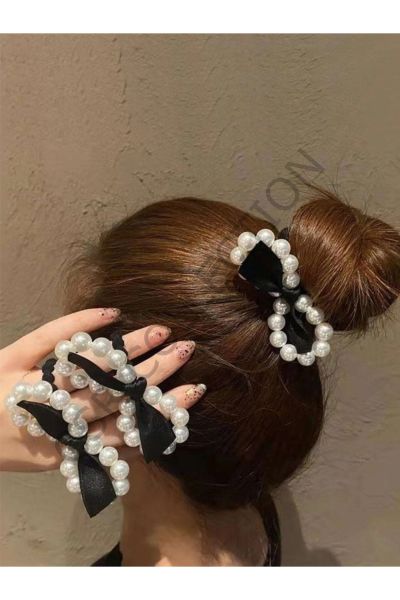 Cam Incili Fiyonk Detaylı Lastik Toka